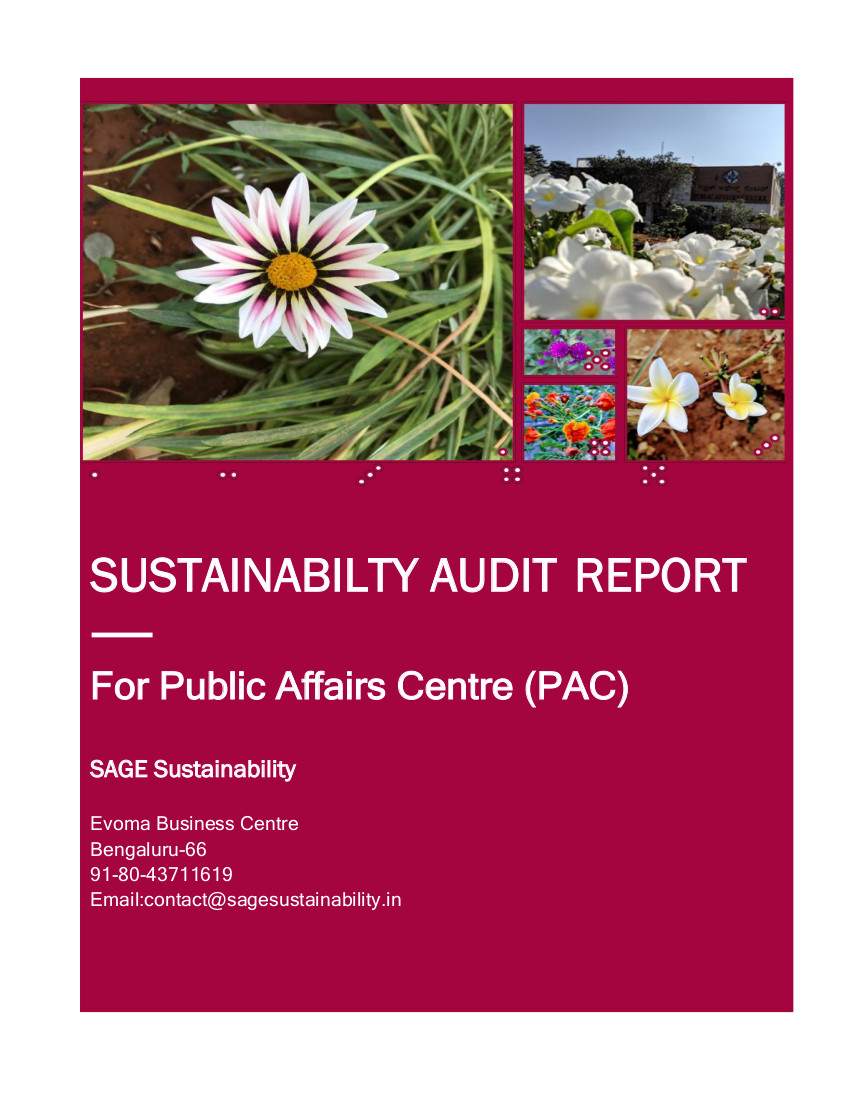 Sustainability Audit Report Example